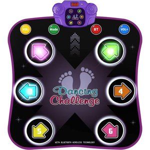 Dance Mat Toys for 3-12Year Old Kids,Electronic Dance Pad with Light-up 6-Button